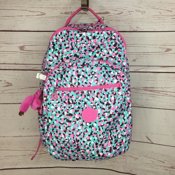 Kipling Handbags - Kipling Live Light Loving Geo Backpack Pink NWT
